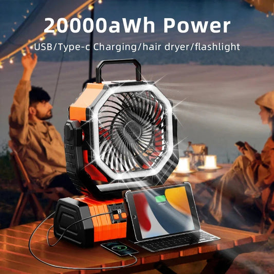 VarietyHaven™ Rechargeable Portable Camping Fan